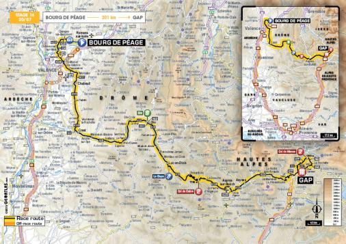 Streckenverlauf Tour de France 2015 - Etappe 16