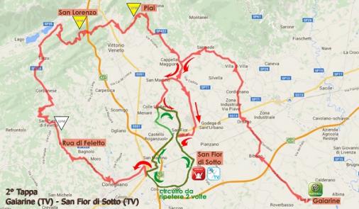 Streckenverlauf Giro dItalia Internazionale Femminile 2015 - Etappe 2