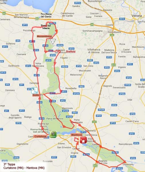 Streckenverlauf Giro dItalia Internazionale Femminile 2015 - Etappe 3