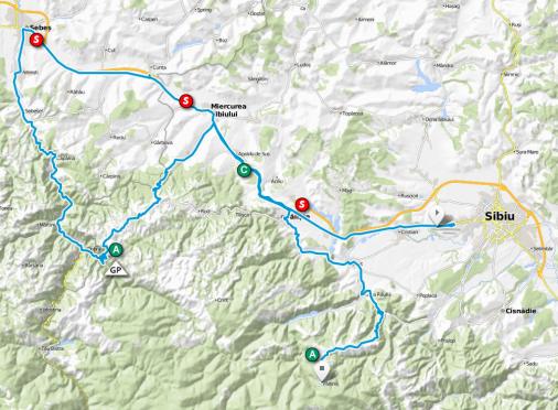 Streckenverlauf Sibiu Cycling Tour 2015 - Etappe 2