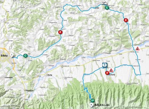 Streckenverlauf Sibiu Cycling Tour 2015 - Etappe 3