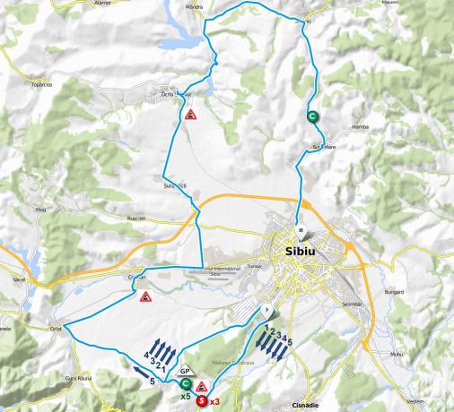 Streckenverlauf Sibiu Cycling Tour 2015 - Etappe 4
