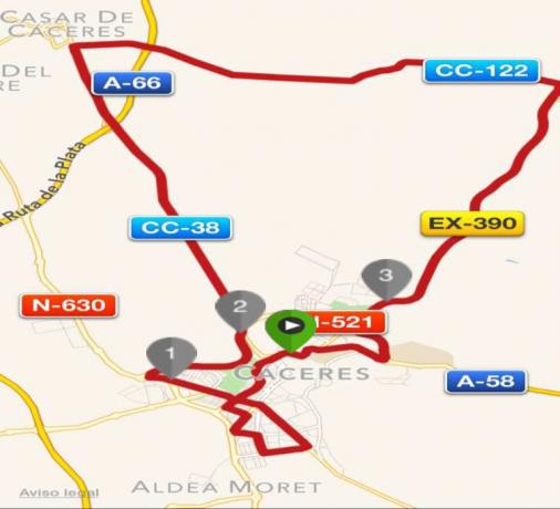 Streckenverlauf Nationale Meisterschaften Spanien 2015 - Straenrennen