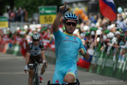 Alexey Lutsenko bei seinem Etappensieg bei der Tour de Suisse 2015