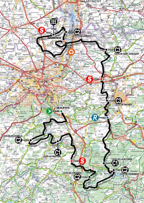 Streckenverlauf Tour de Wallonie 2015 - Etappe 2