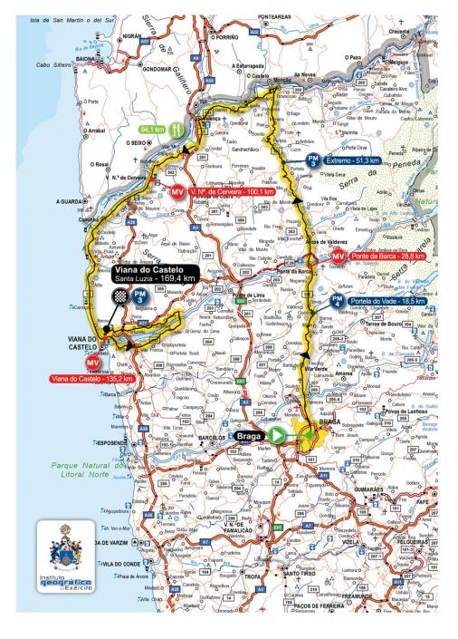 Streckenverlauf Volta a Portugal em Bicicleta / Liberty Seguros 2015 - Etappe 5