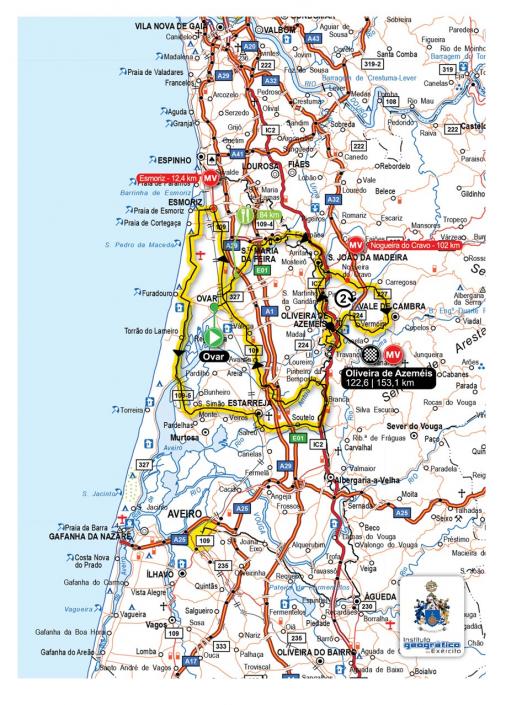 Streckenverlauf Volta a Portugal em Bicicleta / Liberty Seguros 2015 - Etappe 6
