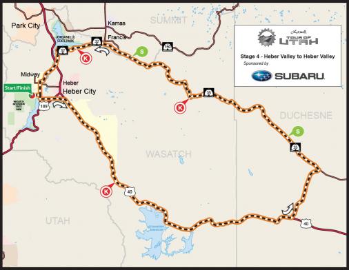 Streckenverlauf The Larry H. Miller Tour of Utah 2015 - Etappe 4