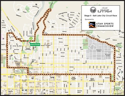 Streckenverlauf The Larry H. Miller Tour of Utah 2015 - Etappe 5