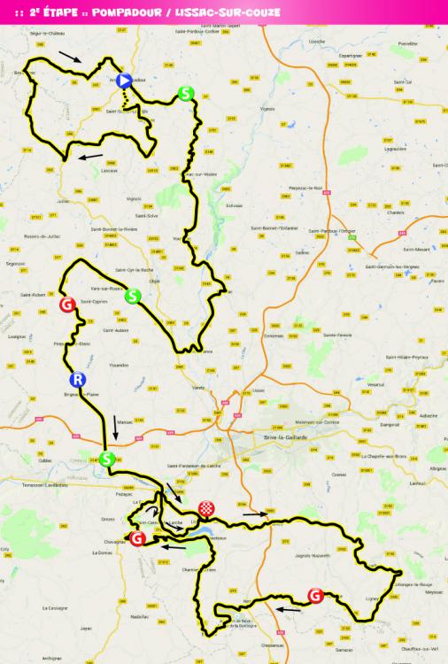 Streckenverlauf Tour du Limousin 2015 - Etappe 2