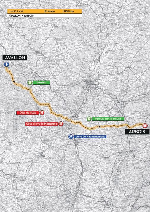 Streckenverlauf Tour de lAvenir 2015 - Etappe 2