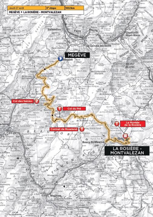 Streckenverlauf Tour de lAvenir 2015 - Etappe 5