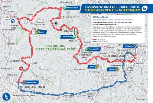 Streckenverlauf The Aviva Tour of Britain 2015 - Etappe 6