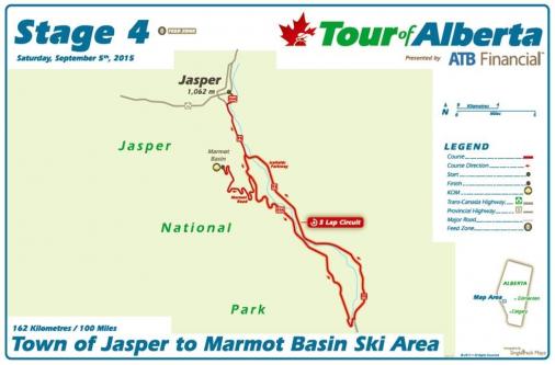 Streckenverlauf Tour of Alberta 2015 - Etappe 4