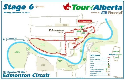 Streckenverlauf Tour of Alberta 2015 - Etappe 6