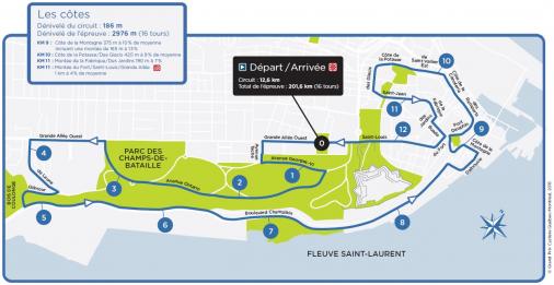 Streckenverlauf Grand Prix Cycliste de Québec 2015
