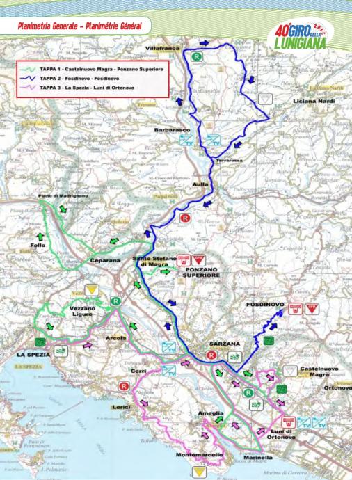Streckenverlauf Giro della Lunigiana 2015