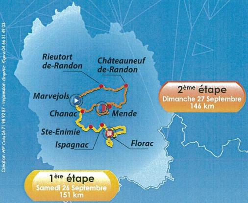 Streckenverlauf Tour du Gévaudan Languedoc-Roussillon 2015