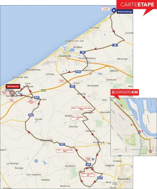 Streckenverlauf Tour de lEuromtropole 2015 - Etappe 3