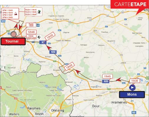 Streckenverlauf Tour de lEuromtropole 2015 - Etappe 4
