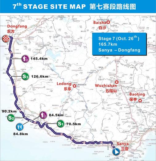 Streckenverlauf Tour of Hainan 2015 - Etappe 7