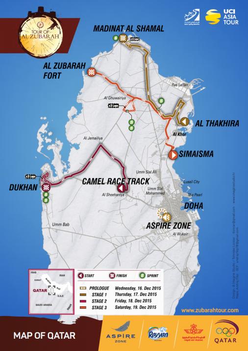 Streckenverlauf Tour of Al Zubarah 2015