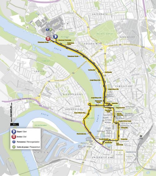Grand Départ der Tour de France 2017 in Düsseldorf: Streckenverlauf des Einzelzeitfahrens auf der 1. Etappe