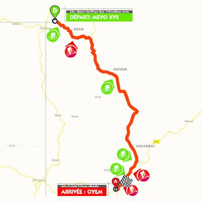 Streckenverlauf La Tropicale Amissa Bongo 2016 - Etappe 5
