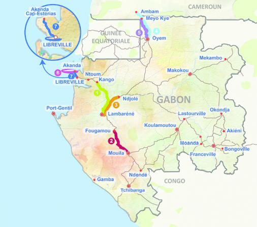 Streckenverlauf La Tropicale Amissa Bongo 2016