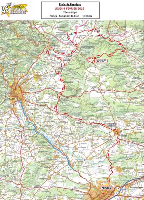 Streckenverlauf Etoile de Bessges 2016 - Etappe 2