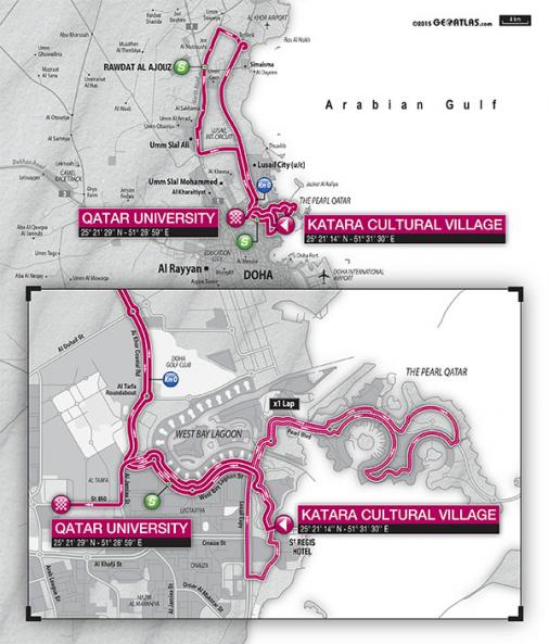 Streckenverlauf Ladies Tour of Qatar 2016 - Etappe 1
