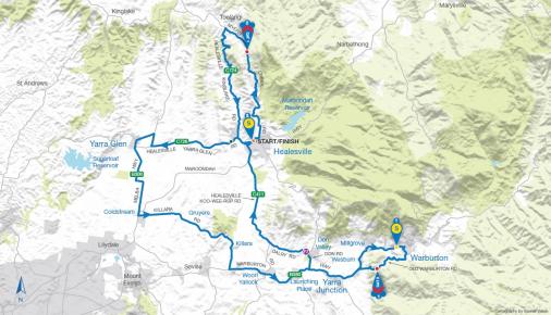 Streckenverlauf Herald Sun Tour 2016 - Etappe 1