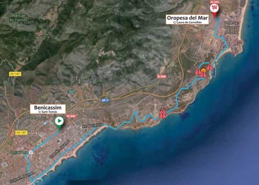 Streckenverlauf Volta a la Comunitat Valenciana 2016 - Etappe 1