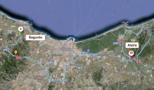 Streckenverlauf Volta a la Comunitat Valenciana 2016 - Etappe 3