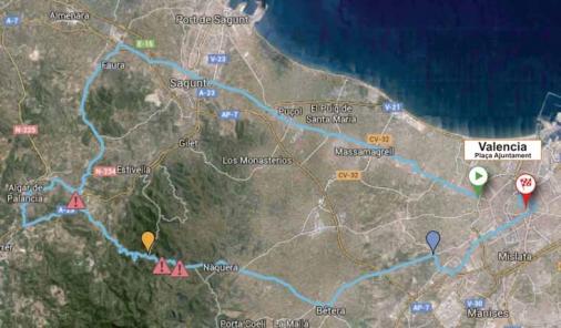 Streckenverlauf Volta a la Comunitat Valenciana 2016 - Etappe 5