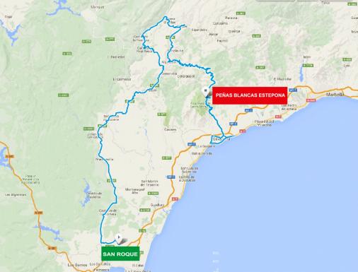 Streckenverlauf Vuelta a Andalucia Ruta Ciclista Del Sol 2016 - Etappe 5