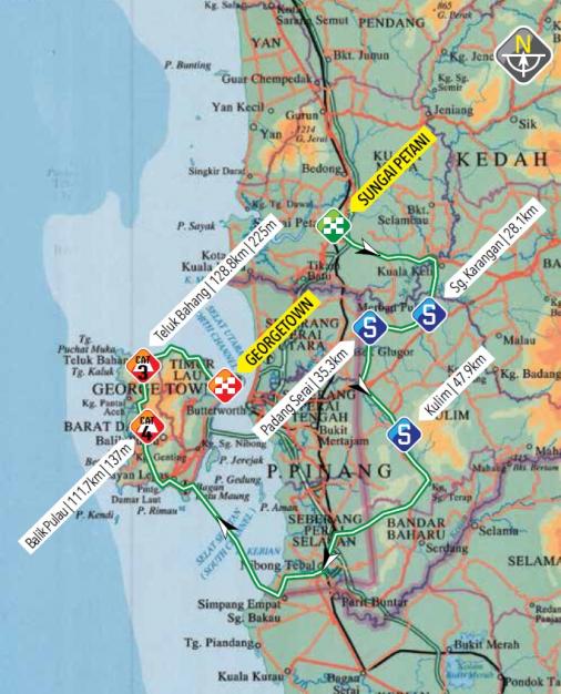 Streckenverlauf Le Tour de Langkawi 2016 - Etappe 2