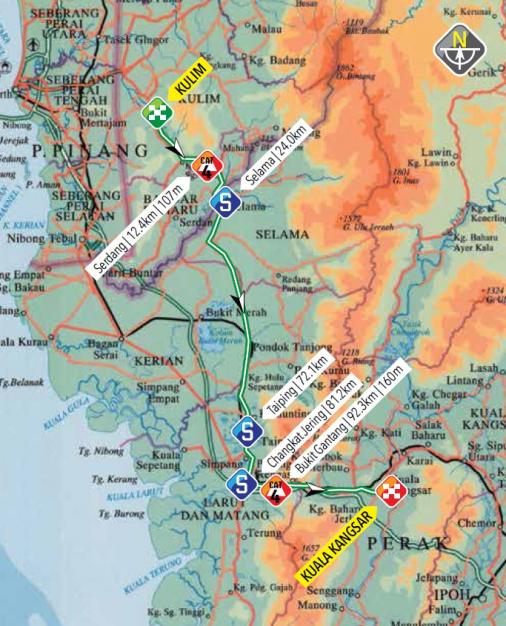 Streckenverlauf Le Tour de Langkawi 2016 - Etappe 3