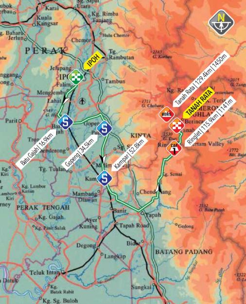 Streckenverlauf Le Tour de Langkawi 2016 - Etappe 4