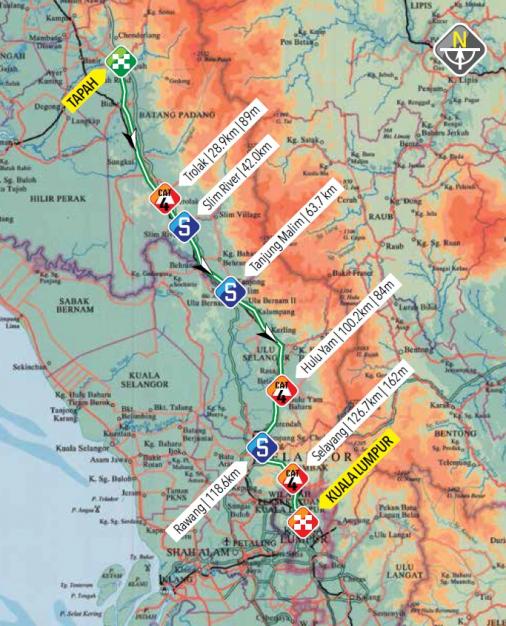 Streckenverlauf Le Tour de Langkawi 2016 - Etappe 5