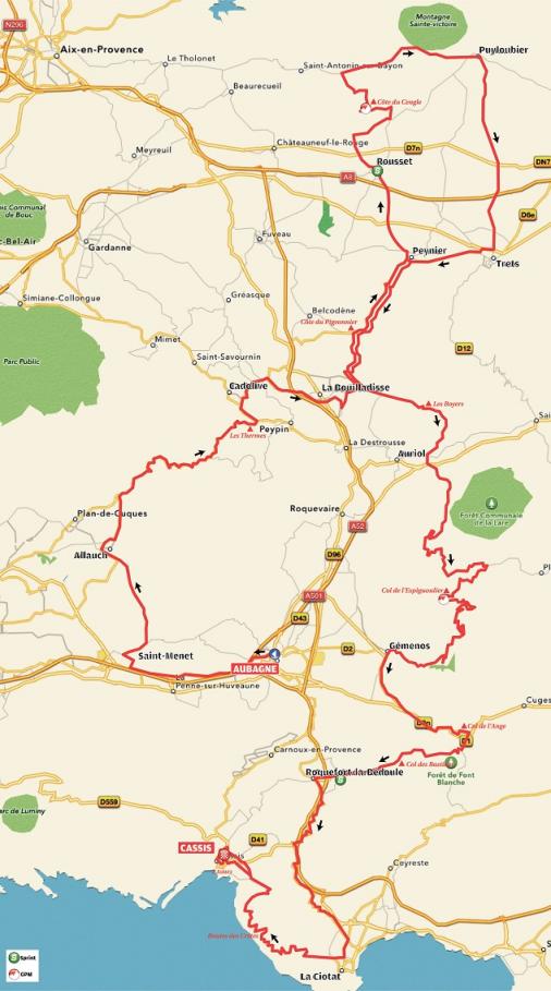 Streckenverlauf Tour Cycliste International La Provence 2016 - Etappe 1