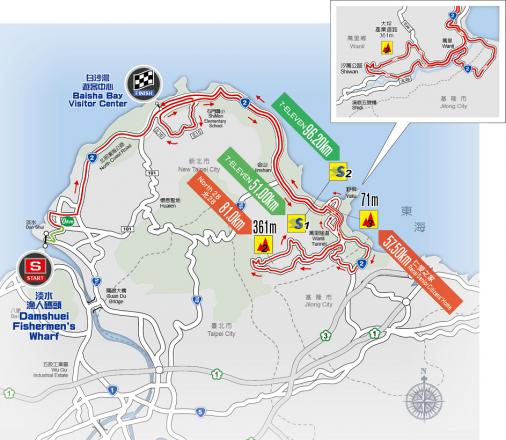 Streckenverlauf Tour de Taiwan 2016 - Etappe 2