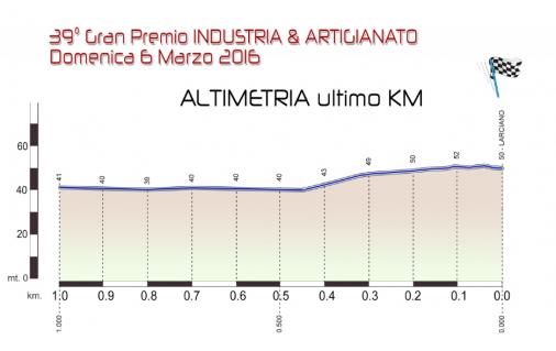 Höhenprofil GP Industria & Artigianato 2016, letzter km