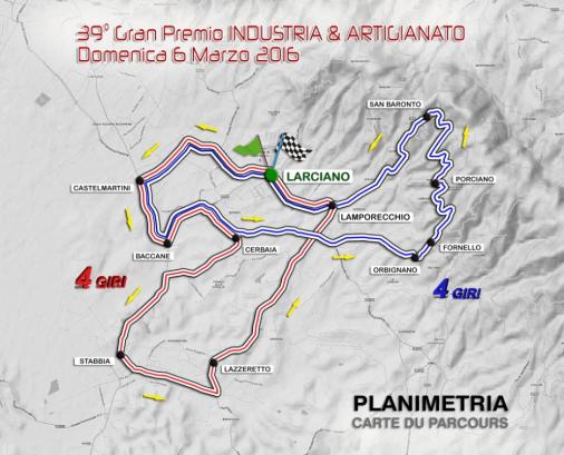 Streckenverlauf GP Industria & Artigianato 2016