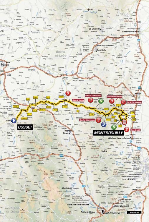 Streckenverlauf Paris - Nice 2016 - Etappe 3