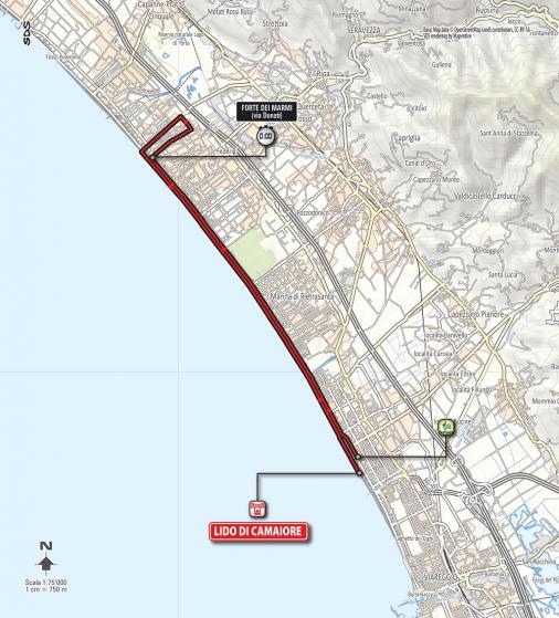 Streckenverlauf Tirreno - Adriatico 2016 - Etappe 1