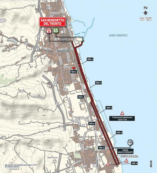 Streckenverlauf Tirreno - Adriatico 2016 - Etappe 7