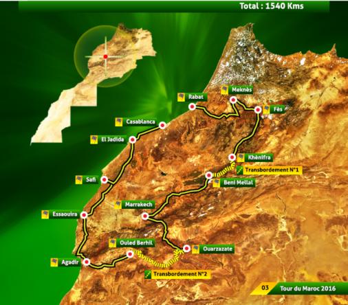 Streckenverlauf Tour du Maroc 2016