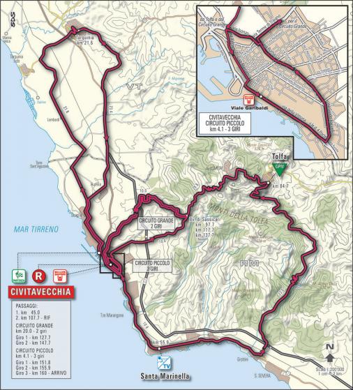 Streckenverlauf Tirreno - Adriatico 2007 - Etappe 1