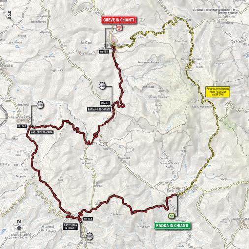 Streckenverlauf Giro d’Italia 2016 - Etappe 9